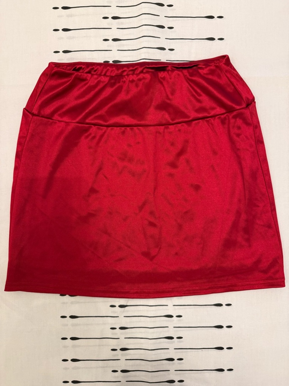 Y2K Wet Seal Red Satin Mini Skirt